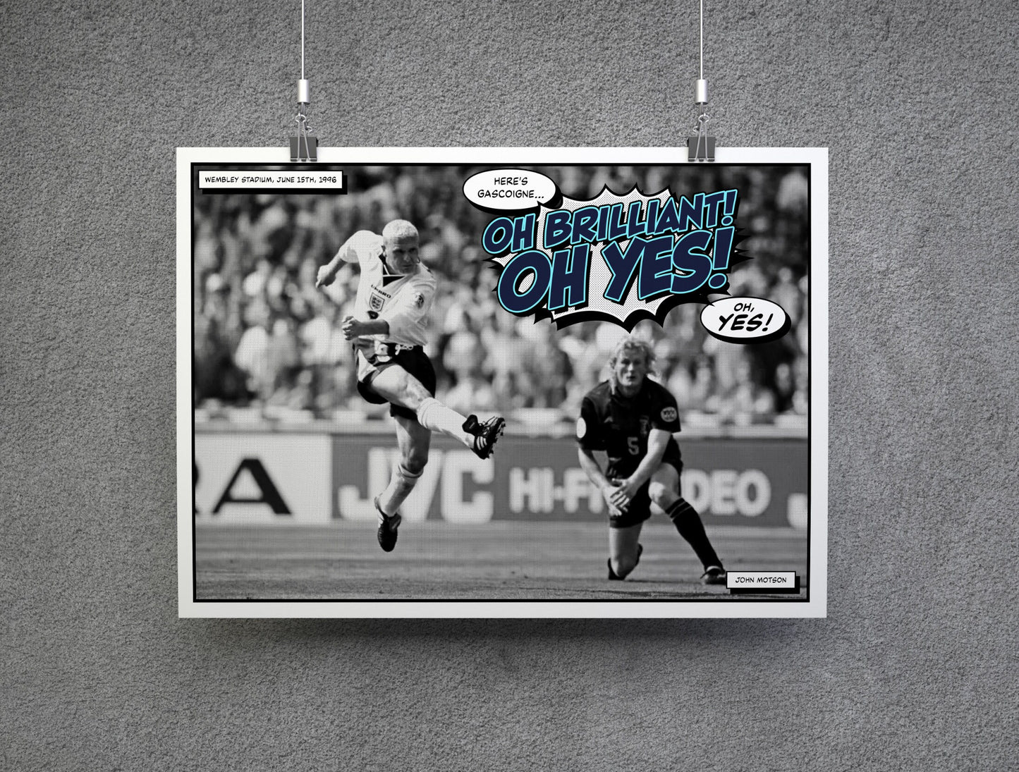 Paul Gascoigne Euro 96 Poster